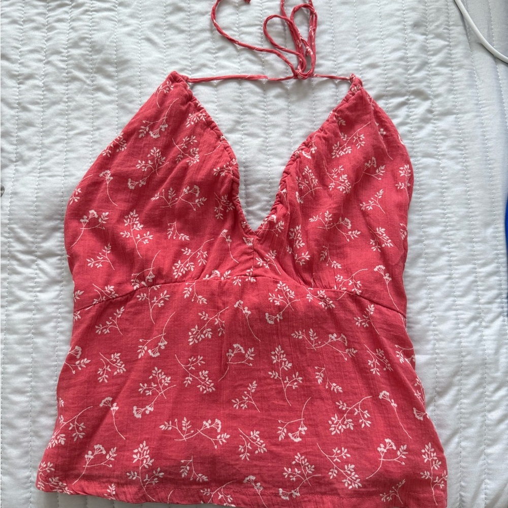 Abercrombie & Fitch Red Floral Camisole